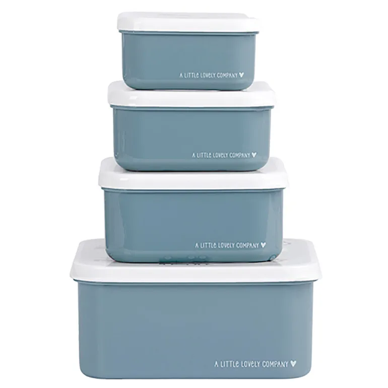 A Little Lovely Company Lunchbox Set, 4 Pieces - Vehicles