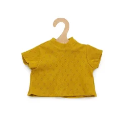 Así dukketøj til Leonora babydukke, str. 46 cm, Kortærmet t-shirt - Okker