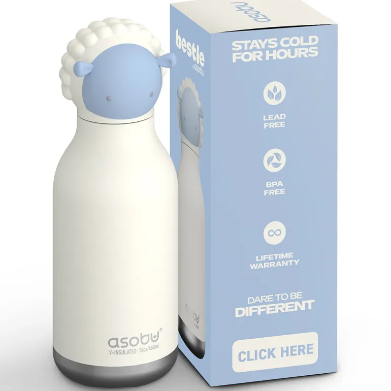 Asobu Bestie Animal Thermal Bottle, 460 ml – Sheep