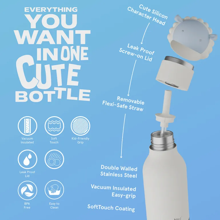 Asobu Bestie Animal Thermal Bottle, 460 ml – Sheep