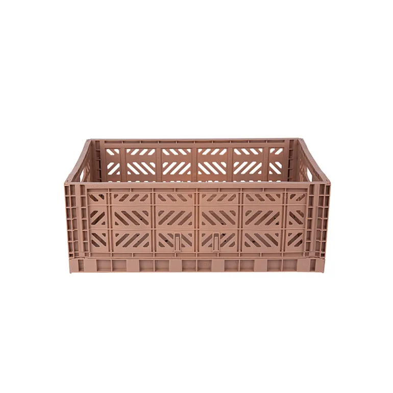 Aykasa Maxi Folding Crate, Warm Taupe