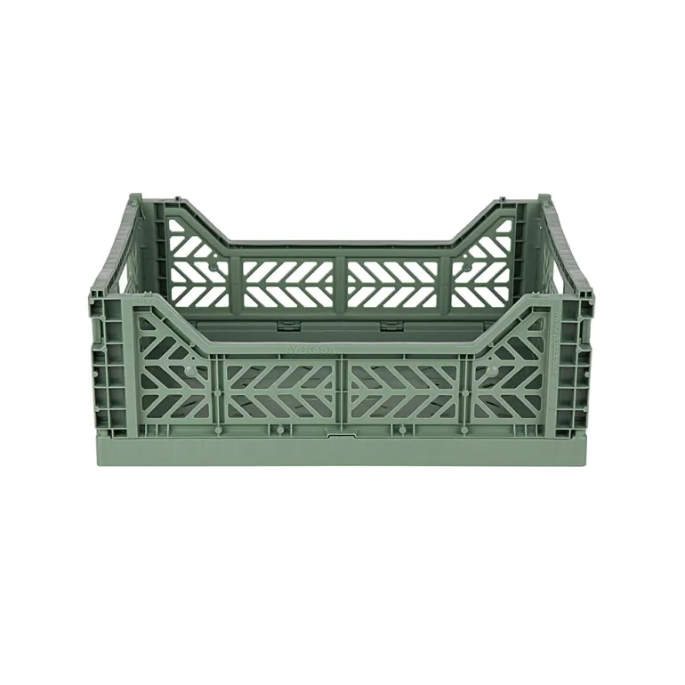 Aykasa Midi Foldable Crate, Almond Green