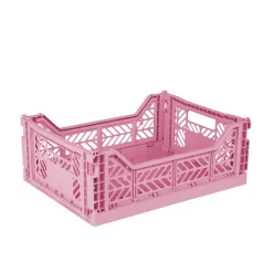 Aykasa Midi Folding Crate, Baby Pink