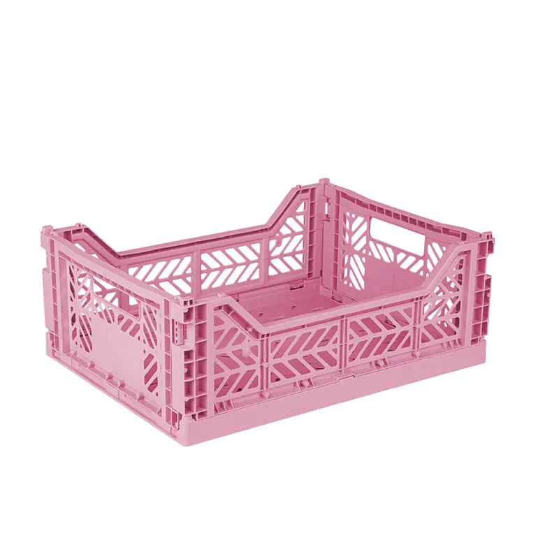 Aykasa Midi Folding Crate, Baby Pink