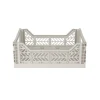 Aykasa Midi Folding Crate, Light Grey