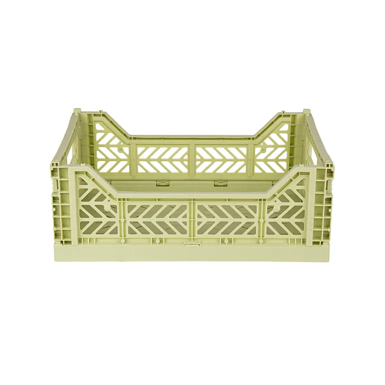 Aykasa Midi Folding Crate, Lime Cream