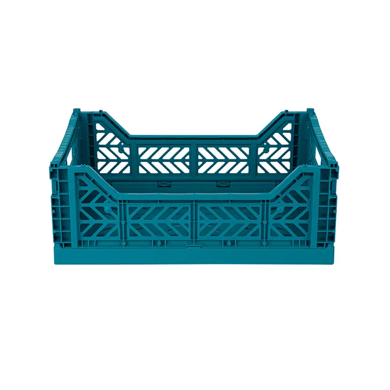 Aykasa Midi Folding Crate, Peacock Green