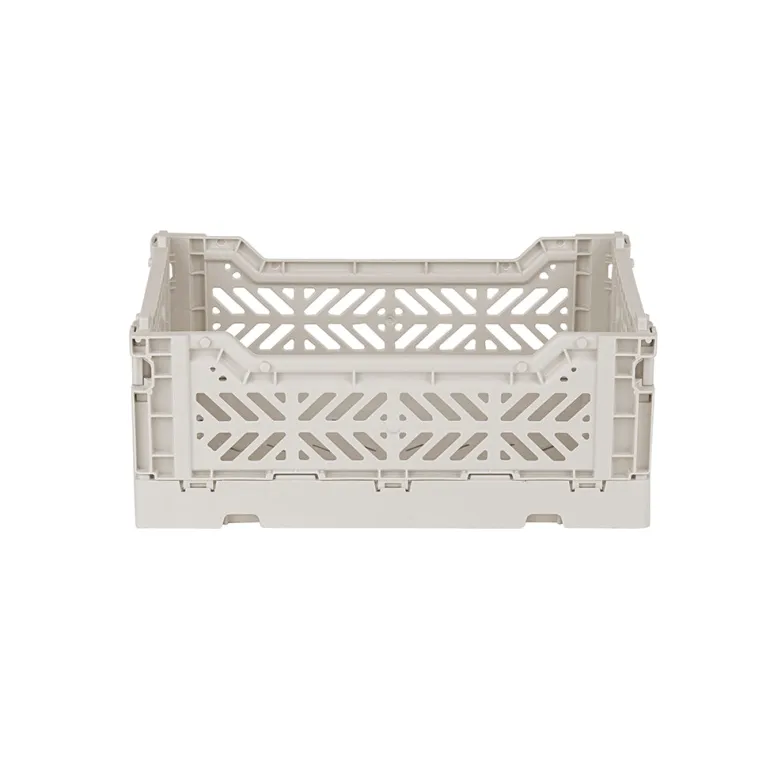 Aykasa Mini Folding Crate, Light Grey