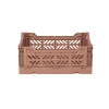 Aykasa Mini Folding Crate, Warm Taupe