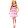 Barbie dukke Fashionista dukke, Pink og hvidstribet kjole