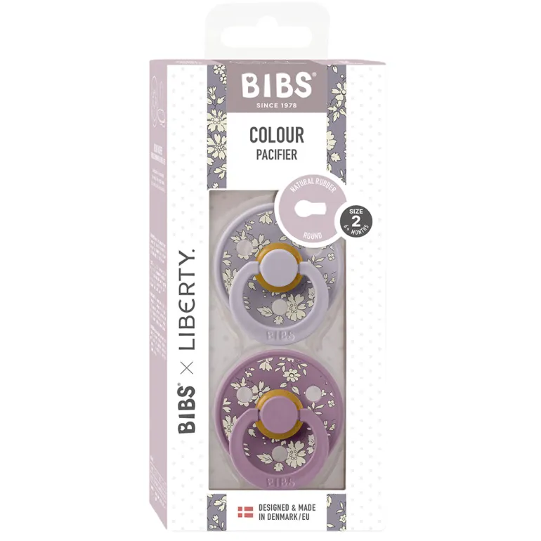 Bibs Liberty, 2-pack Color, natural rubber pacifiers, size 2 – Capel – Fossil Grey Mix