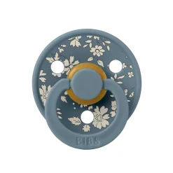 Bibs Liberty, 2-Pack Color, Natural Rubber Pacifiers, Size 2 - Capel - Dusty Blue Mix