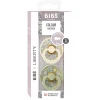 Bibs Liberty, 2-Pack Colour, Natural Rubber Pacifiers, Size 2 - Eloise - Sage Mix