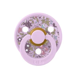 Bibs Liberty, 2-Pack Colour, Natural Rubber Pacifiers, Size 2 – Chamomile Lawn – Violet Sky Mix