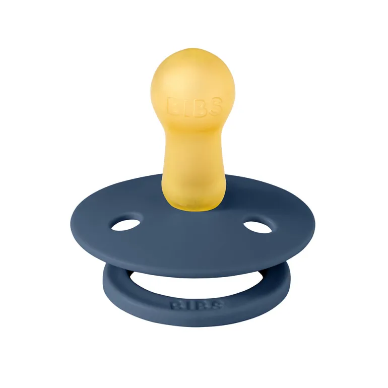 Bibs Natural Rubber Pacifier, Size 2 - Steel Blue