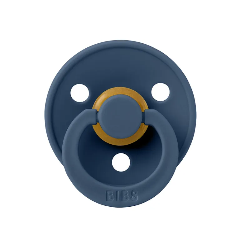 Bibs Natural Rubber Pacifier, Size 2 - Steel Blue