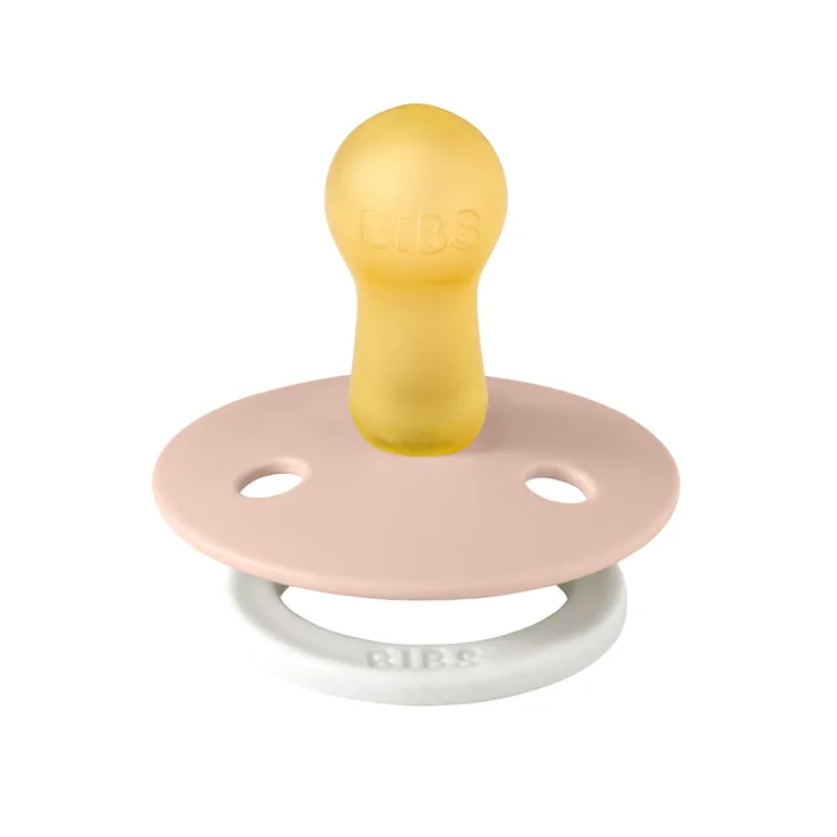 Bibs Natural Rubber Pacifier, Size 2 - Blush GLOW