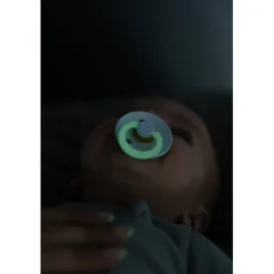 Bibs Natural Rubber Pacifier, Size 2 - Blush GLOW