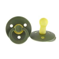 Bibs Natural Rubber Soother, Size 2 – Hunter Green
