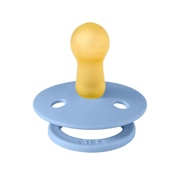 Bibs Pacifier in Natural Rubber, Size 2 – Sky Blue