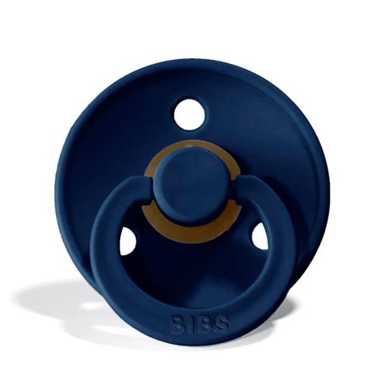 Bibs 2-Pack, Natural Rubber Pacifiers, Size 2 - Deep Space/Petrol