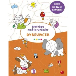 Bold Color Book, Coloring Book with Color Codes: Animal Babies