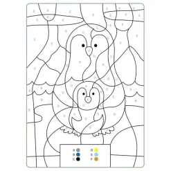 Bold Color Book, Coloring Book with Color Codes: Animal Babies