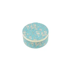 Bon Dep Jewelry Box with Liberty Print, Round - Capel Soft Teal