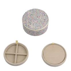 Bon Dep Jewelry Case with Liberty Print, Round - Eve