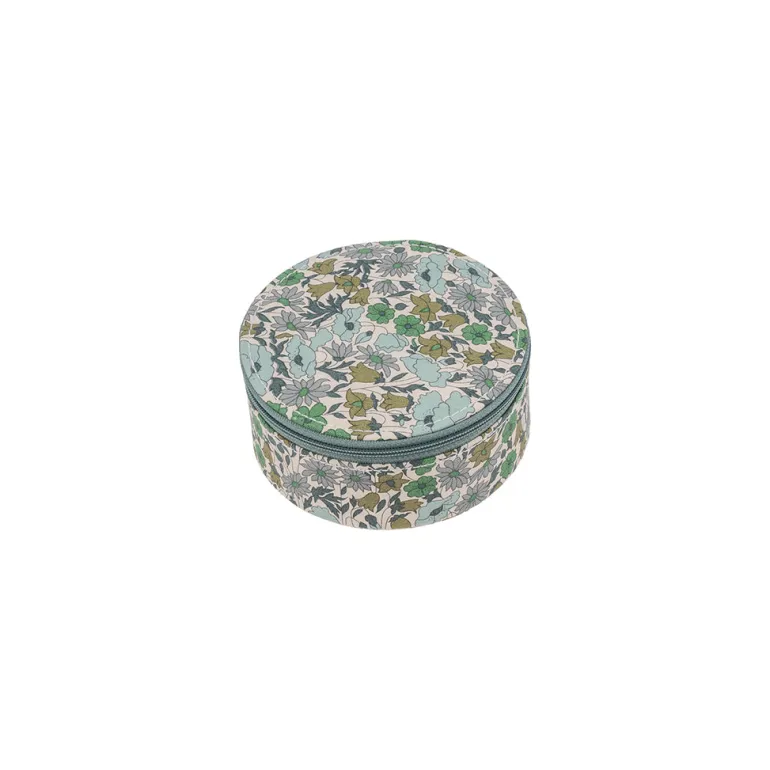 Bon Dep Jewelry Case with Liberty Print, Round – Poppy and Daisy Teal