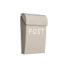 Bruka Design Mailbox, Mini - Sand with White Text