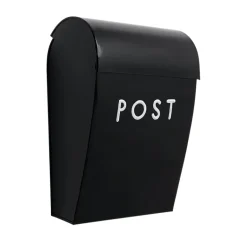 Bruka Mailbox, Black with White Text and Lock