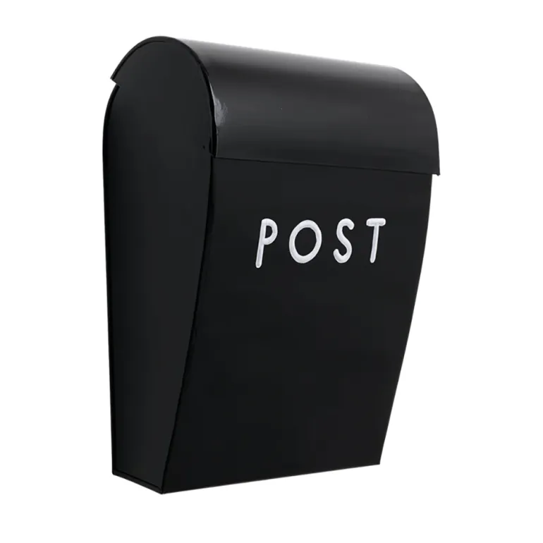 Bruka Mailbox, Black with White Text and Lock