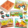 B Toys Puzzle, 4-in-1 - Construction Vehicles