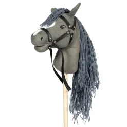 By Astrup Hobby Horse with Open Mouth and Removable Tail, Grey