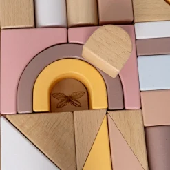 By Astrup Wooden Blocks in Tray - Pink