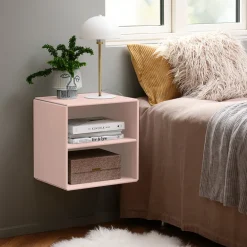 By Aulum Charlotte vægreol med hylde 40x40 cm, Blush