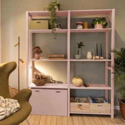 By Aulum Eshøj reol med opbevaring, flere str. - Blush