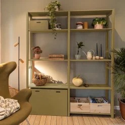 By Aulum Eshøj reol med opbevaring, flere str. - Olive