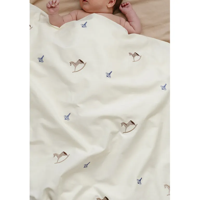 Cam Cam Baby Bedding, Organic, GOTS Certified, Embroidered - Vintage Toys