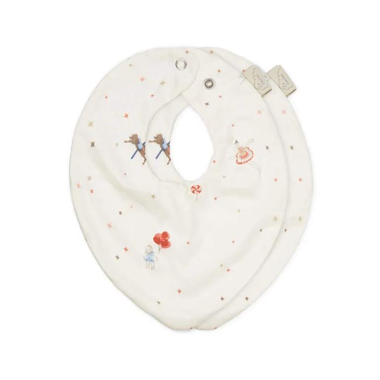 Cam Cam Bandana Bib, Jersey, 2-Pack, GOTS - Carousel