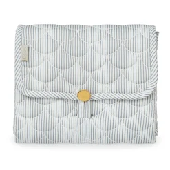 Cam Cam Changing Pad, Quilted - Classic Stripes Blue/Praline
