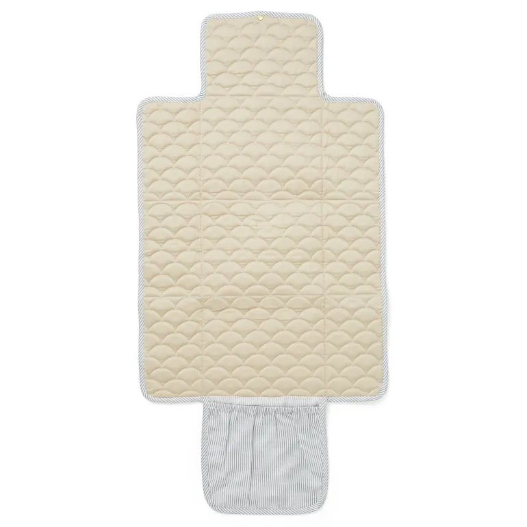Cam Cam Changing Pad, Quilted - Classic Stripes Blue/Praline