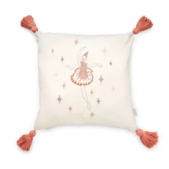 Cam Cam Embroidered Pillow, Organic, OCS - Ballerina