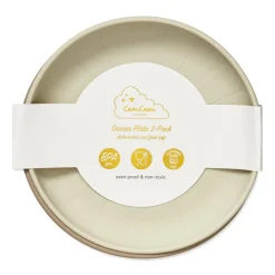 Cam Cam Flat Plates for Kids, Set of 2, Flower Design - Earth Mix