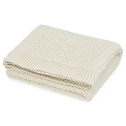Cam Cam Harper Baby Knit Blanket, Off White
