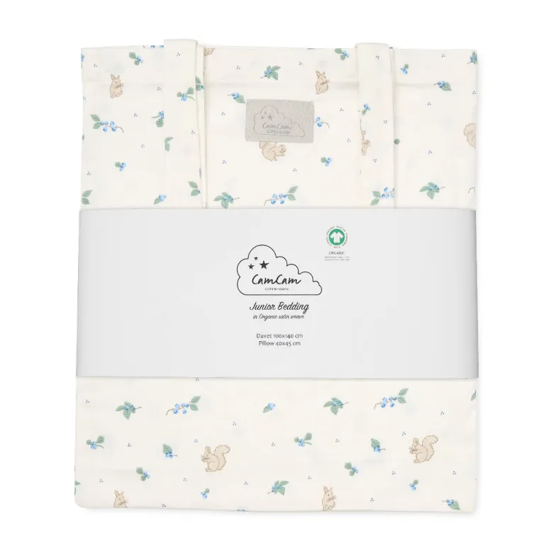 Cam Cam Junior Bedding Set, Organic, GOTS - Blueberries