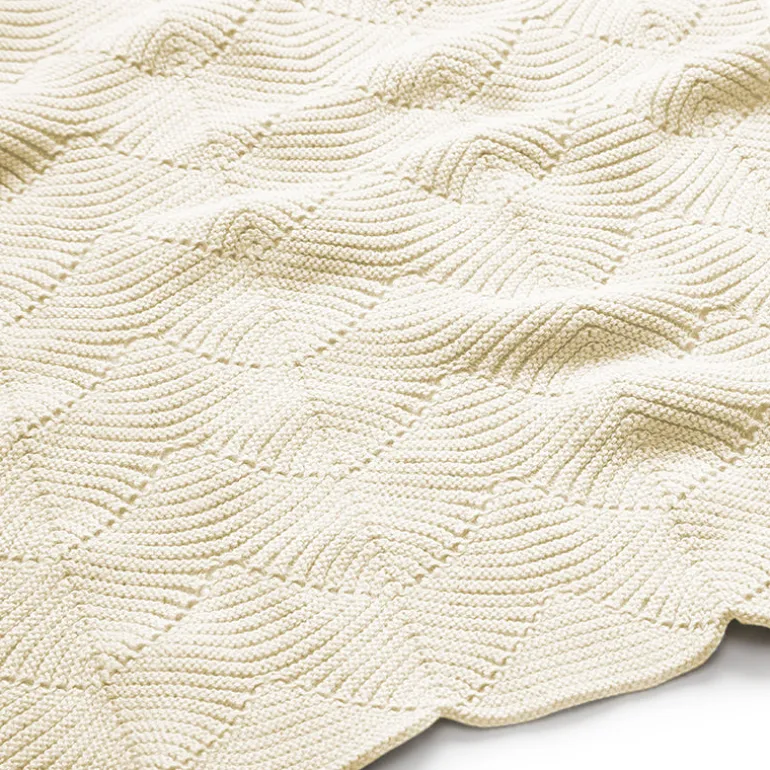 Cam Cam Knitted Baby Blanket, Natural
