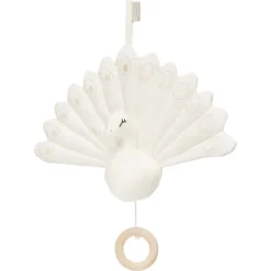 Cam Cam Musical Mobile, Organic, OCS Certified - Peacock - Cream White