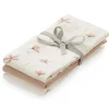 Cam Cam Organic Muslin Cloths, 3-Pack – Mix Windflower Creme/Dusty Rose/Powder